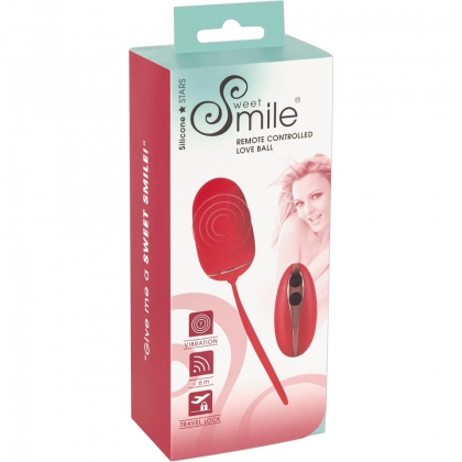 Ou Vibrator RC Love Ball cu Telecomandă Wireless Roșu