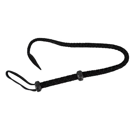 Bici Single Tail Leather Whip Negru