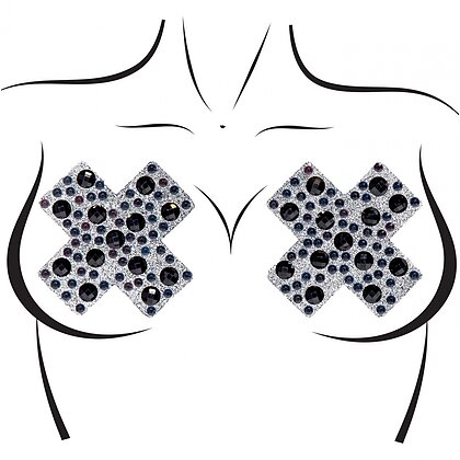 X Factor Nipple Jewels Sticker Negru