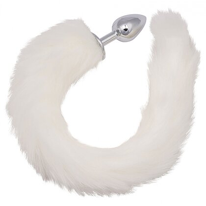 CalExotics Running Wild – Plug Metalic cu Coadă Albă 36.75cm