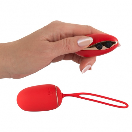 Ou Vibrator RC Love Ball cu Telecomandă Wireless Roșu