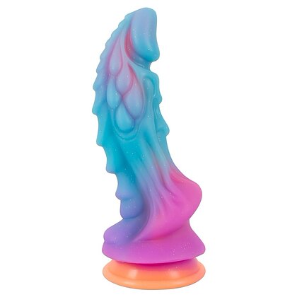 Mystic Dragon – Dildo Fosforescent cu Ventuză Puternică 21.5cm Multicolor