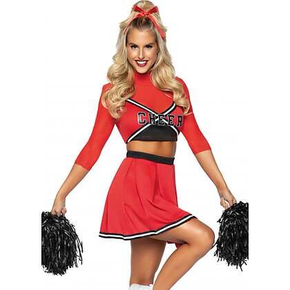Costum Leg Avenue Varsity Cheerleader Babe Rosu S-M
