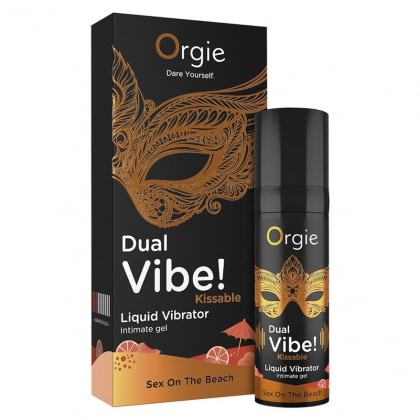 Gel Orgie Dual Vibe Vibrator Lichid Sex On The Beach 15 ml
