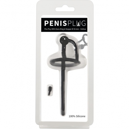 Penis Plug Wet Play With Stop Negru
