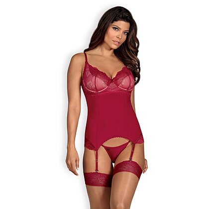 Corset Roșu Obsessive Rosalyne S-M