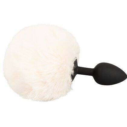 Coadă Pufoasă White S – Plug Flexibil Din silicon, 14.2 cm Alb