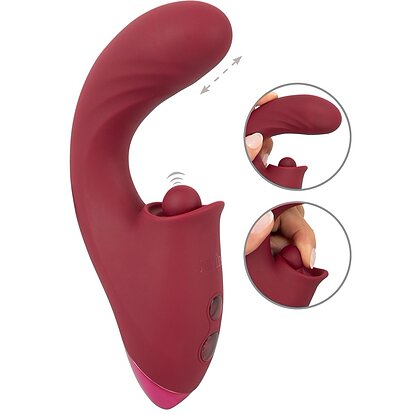 JAVIDA 3 Funcții — Vibrator cu împingere, 10 Moduri Roșu