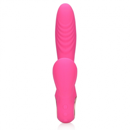 Loveline Rabbit Heat – Limbă Oscilantă, încălzire 19 cm Roz