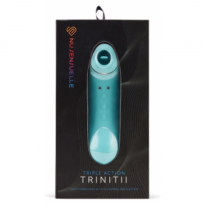 Vibrator Trinitii 3in1 Tongue Albastru