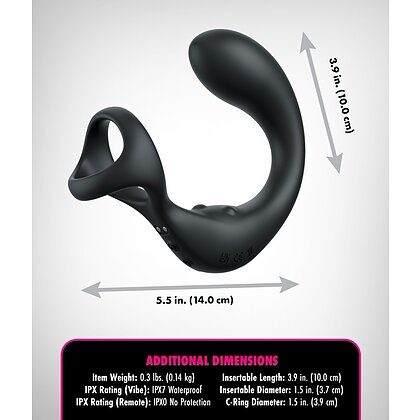 Anal Fantasy Elite Taint Alizer Prostată Perineu 3 Viteze Negru