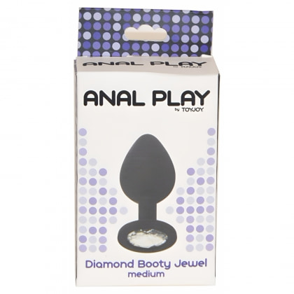 Plug Anal Mediu ToyJoy Bijuterie Negru