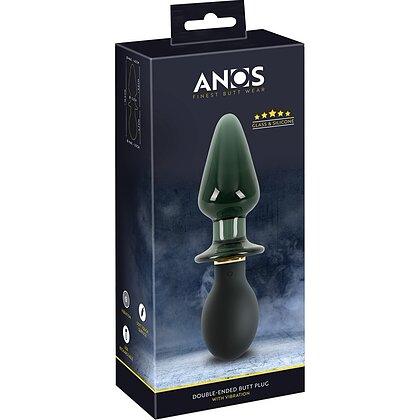 Anos Dop Anal Dublu 10 Moduri – Silicon Și Sticlă Negru