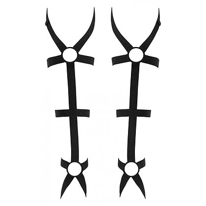 Manșete Leg Harness Obsessive Negru