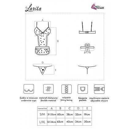 Babydoll LivCo Larisa Negru L-XL