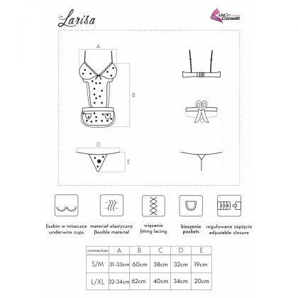 Babydoll LivCo Larisa Negru S-M