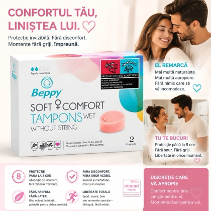Beppy Soft Comfort Wet Tampon Intern Invizibil, 2 buc