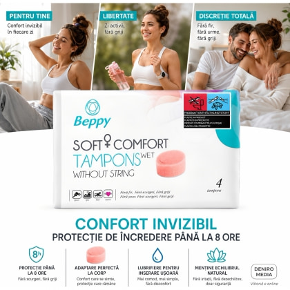 Beppy Soft Și Comfort Wet — Tampoane Interne 4 buc, Până La 8h