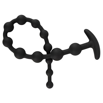 Black Velvets Anal Beads Negru