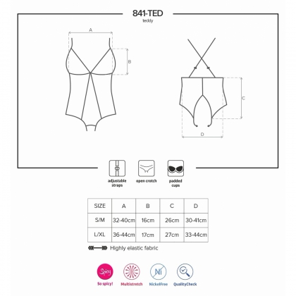 Body Obsessive 841-TED Negru L-XL