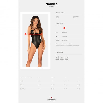 Body Obsessive Norides Negru XS-S