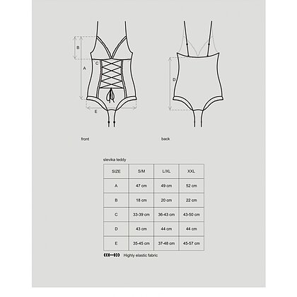 Bodysuit Cu Model Obsessive Slevika Negru S-M