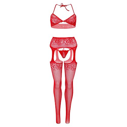 Catsuit Leg Avenue Celeste Rosu XS-L