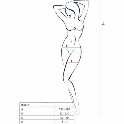 Catsuit Passion BS072 Negru S-L