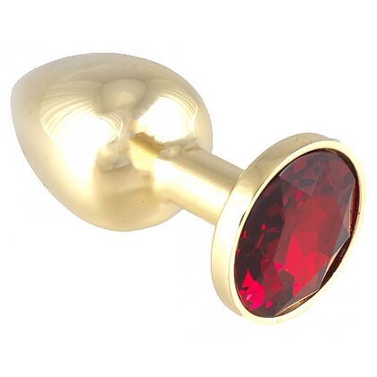 Anal Plug Metal With Crystal  Auriu