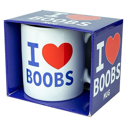 Cană I Love Boobs — Cadou Amuzant, Discret și Practic