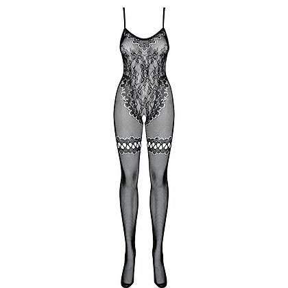 Catsuit Plasă Obsessive F213 Negru XL-2XL
