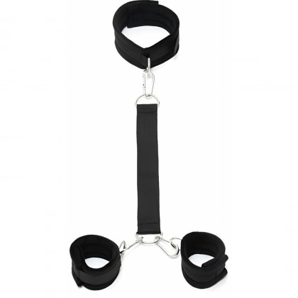 Cătușe cu Zgardă Soft Collar Rimba Negru