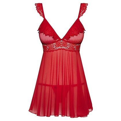 Chemise Obsessive 863-BAB Roșu S-M