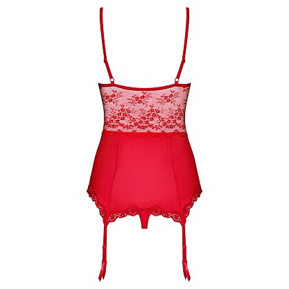 Corset Cu Portjartier Obsessive Lovica Roșu 2XL