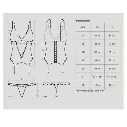 Corset Obsessive Emperita Negru S-M