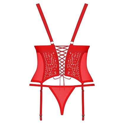 Corset Obsessive Blossmina Roșu 4XL-5XL