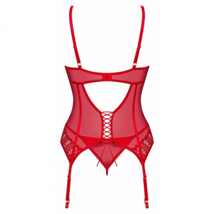 Corset Obsessive Ingridia Roșu XL-2XL