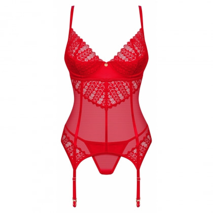 Corset Obsessive Ingridia Roșu XL-2XL
