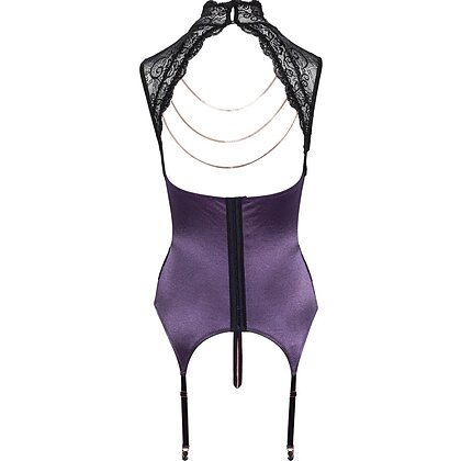 Corset Și Chilot Decupat Abierta Fină Mov L
