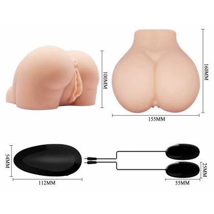 Masturbator Crazy Realistic cu Două Orificii și Vibrații