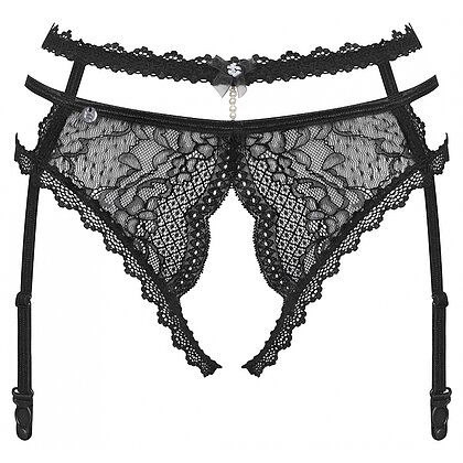 Portjartier Obsessive Pearlove Negru S-M