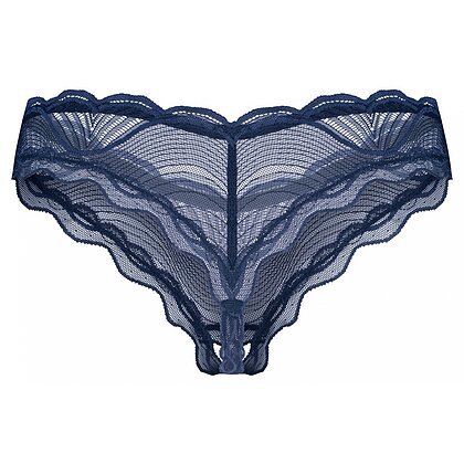 Crotchless Thong Obsessive Nightly Albastru XS-S
