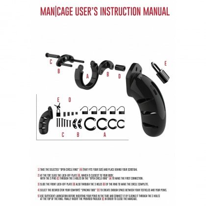 Cușcă Penis Model 02 Chastity 3.5 Negru