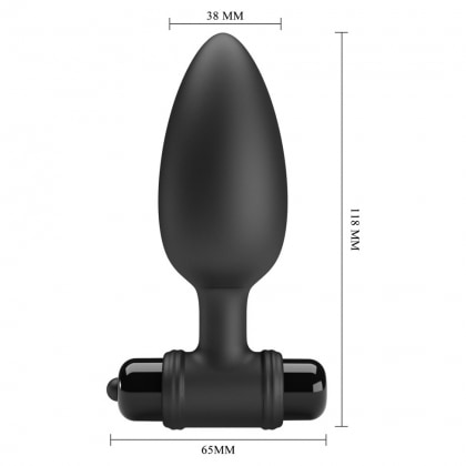 Debra Plug Anal Vibrant 10 Funcții, Flared — Negru