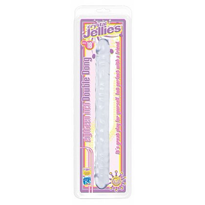 Dildo Crystal Jellies Double 18 Inch Transparent