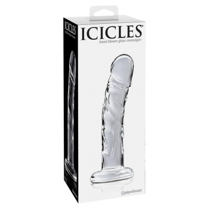 Dildo de Sticlă Icicles No 62 Transparent 18cm