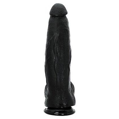 Dong XXL 32 cm Negru – Dildo Realist PVC cu Bază Largă