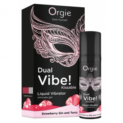 Dual Vibe Gel Vibrant Căpșuni Gin Tonic 15 ml