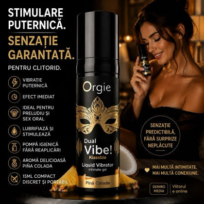 Dual Vibe Pina Colada Kissable Liquid Vibrator