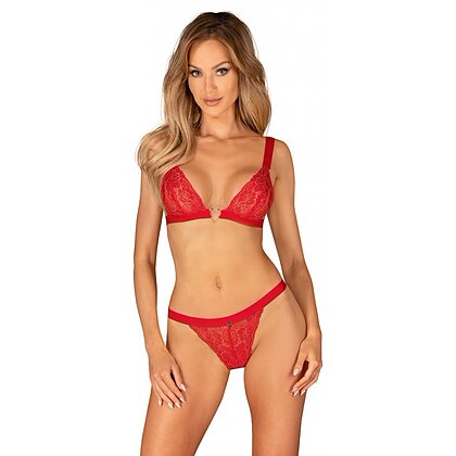 Set Obsessive Elianes 2 Piese Roșu XL-2XL